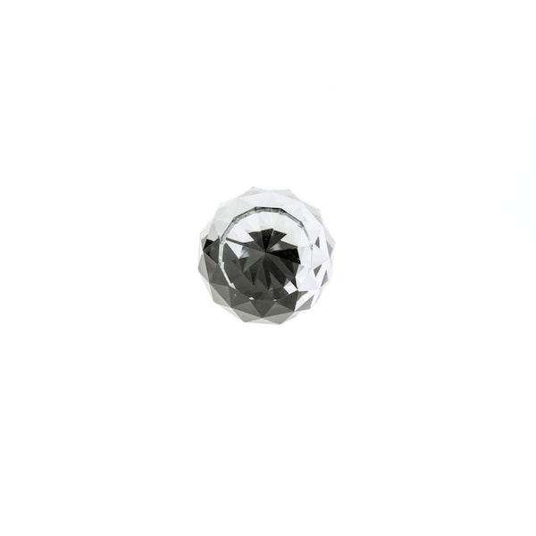 Richelieu 2 in (50 mm) Clear, Crystal, Chrome Contemporary Metal, Crystal Cabinet Knob - BP87375014011