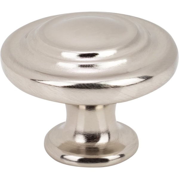 Designperfect 1-5/16 Diameter Round Cabinet Knob, Brushed Satin Nickel, 10PK - DPA10R38KSNB
