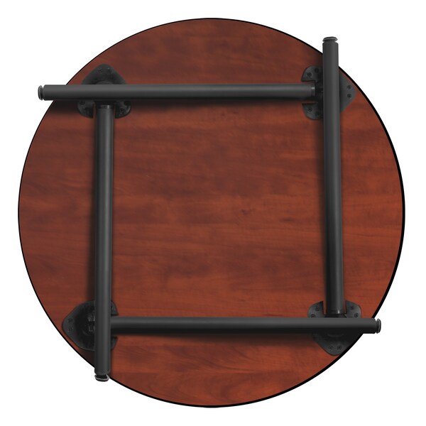 Regency Kee Folding Tables, 36 W, 36 L, 29 H, Wood, Metal Top, Maple - TBF36RNDPLBK
