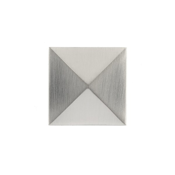 Richelieu 1 1/4 in. X 1 1/4 in. (32 mm x 32 mm) Brushed Nickel Contemporary Metal Cabinet Knob - BP53082195