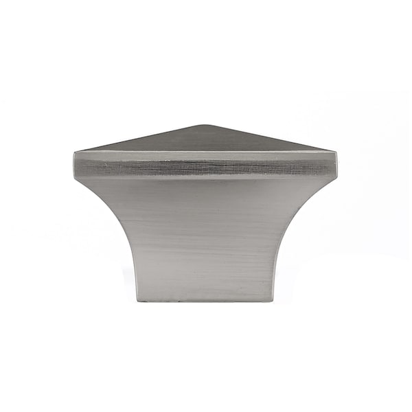 Richelieu 1 1/4 in. X 1 1/4 in. (32 mm x 32 mm) Brushed Nickel Contemporary Metal Cabinet Knob - BP53082195