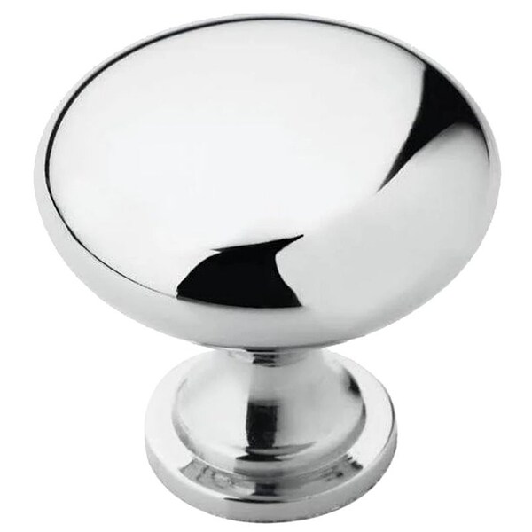 Amerock Allison Value Series Cabinet Knob, 1-1/8 in Projection, Zinc, Polished Chrome - BP5300526