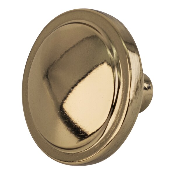 Amerock Contemporary Kitchen Cabinet Knob 1-1/4 in. Diameter Polished Brass - BP34433