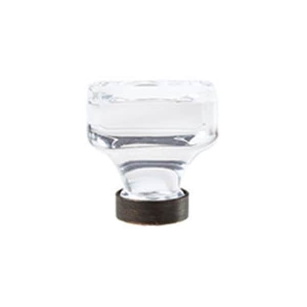 Gardencare 1.75 in.Square Glacio Crystal Cabinet Knob; Oil Rubbed Bronze - GA1634176