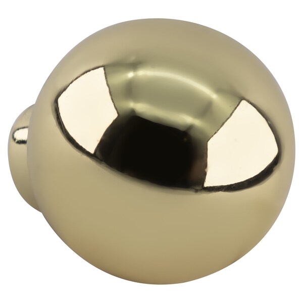 Amerock Polished Brass Traditional Round Kitchen Cabinet Knob 1-1/4 in. Diameter - BP306473