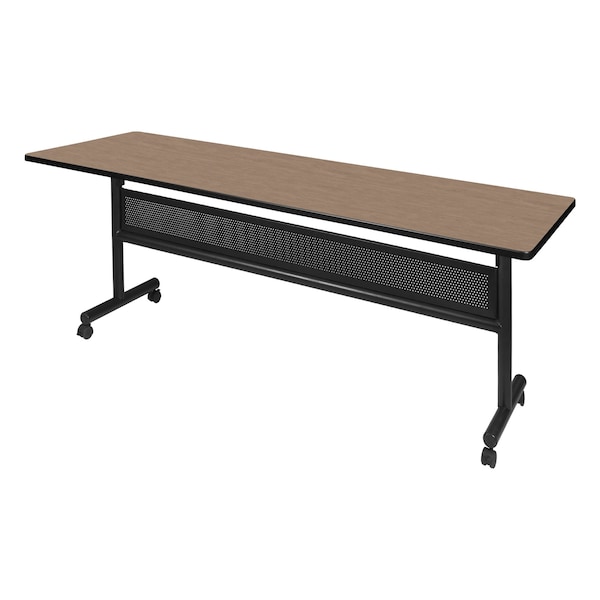 Regency Kobe Flip-Top Training Nesting Table W/ Modesty Panel, 84 in W, 24 in L, Noble Oak - MKFTM8424NO