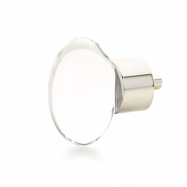 Schaub City Lights Oval Glass Knob Polished Nickel Finish - 60-PN