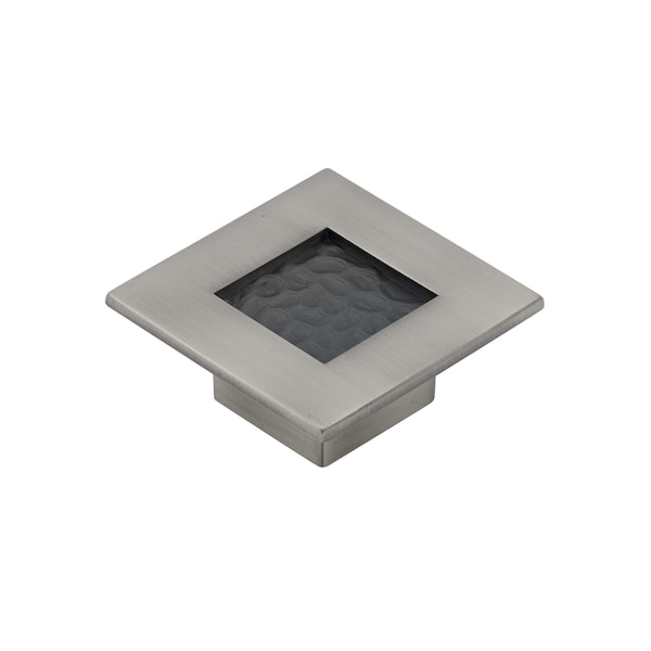 Richelieu 2 3/8 in. X 2 3/8 in. (60 mm x 60 mm) Brushed Pewter Transitional Metal Cabinet Knob - BP98760242