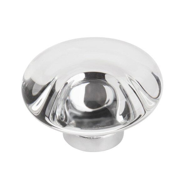Amerock Glacio 1-3/4 in 44 mm Diameter Clear/Polished Chrome Cabinet Knob - BP36652C26