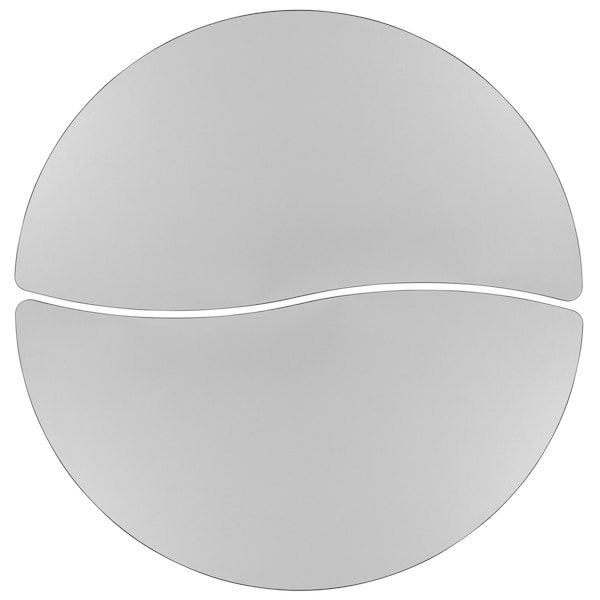 Flash Furniture Round 60 W, 60 L, 30 H, Chrome, Laminate, Particleboard, Steel, Grey - XU-GRP-A60-HCIRC-GY-T-A-CAS-GG