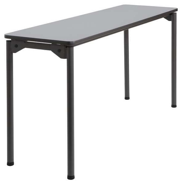 Iceberg Rectangle Maxx LegroomÃ¢â€žÂ¢ Wood Folding Table, Gray - 18" x 60", 18" W, 60" L, 29.5" H, Grey - 65877