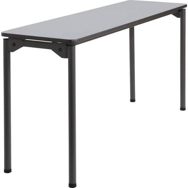 Iceberg Rectangle Maxx LegroomÃ¢â€žÂ¢ Wood Folding Table, Gray - 18" x 60", 18" W, 60" L, 29.5" H, Grey - 65877