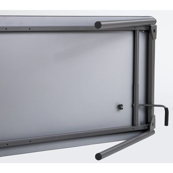 Iceberg Rectangle Maxx LegroomÃ¢â€žÂ¢ Wood Folding Table, Gray - 18" x 60", 18" W, 60" L, 29.5" H, Grey - 65877