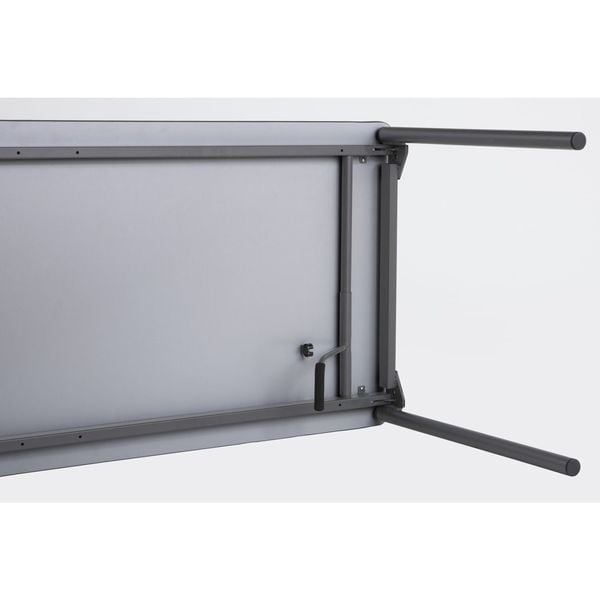 Iceberg Rectangle Maxx LegroomÃ¢â€žÂ¢ Wood Folding Table, Gray - 18" x 60", 18" W, 60" L, 29.5" H, Grey - 65877