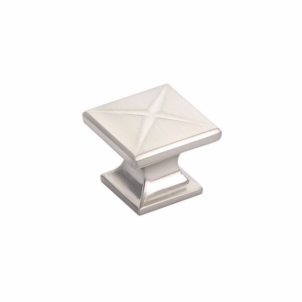 Schaub 1-3/8in Northport Square Cabinet Knob Brushed Nickel Finish - 215-BN