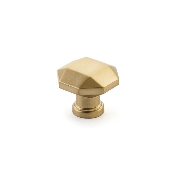 Schaub 1-1/4in Menlo Park Cabinet Knob Signature Satin Brass Finish - 531-SSB
