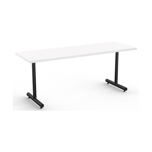 Special-T Table, Black Base, 24inWx72inLx29inH, White - SCTKING2472BWH