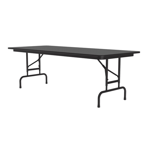 Correll CFA Adjustable Melamine Folding Tables 30x60 Black Granite - CFA3060M-07