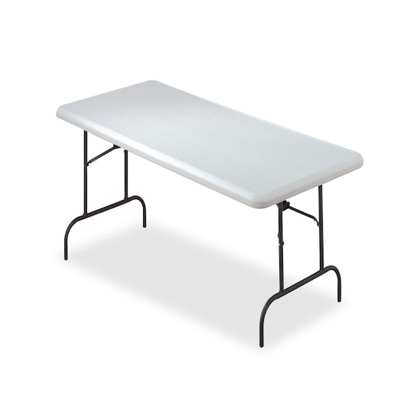 Iceberg Rectangle IndestrucTable Classic Folding Table, Platinum Granite - 30" x 96", 30" W, 96" L, 29" H - 65333