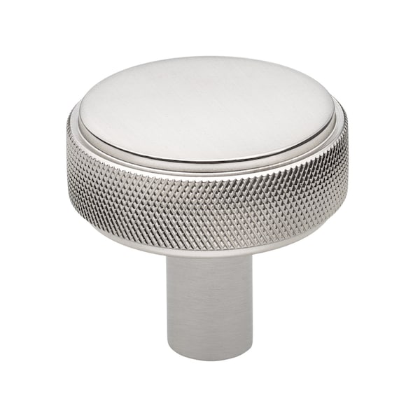 Gliderite Hardware 1-1/2 in. Knurled Knob Satin Nickel, 10PK - 5825-SN-10