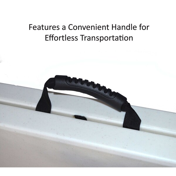 Correll Rectangle Economy Blow Molded Folds in Half Folding Utility Table, Blow Molded Plastic Top - CP3072FM-23