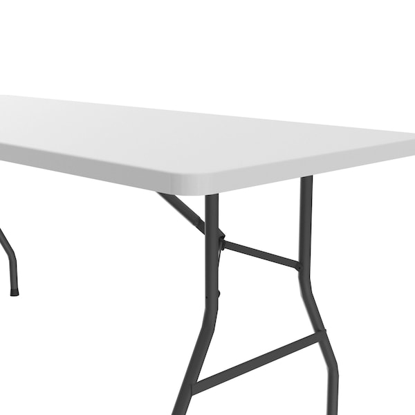 Correll Rectangle Economy Blow Molded Folds in Half Folding Utility Table, Blow Molded Plastic Top - CP3072FM-23