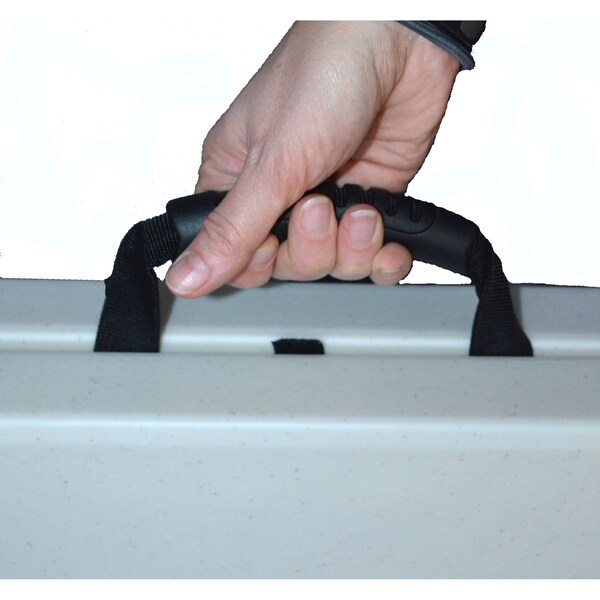 Correll Rectangle Economy Blow Molded Folds in Half Folding Utility Table, Blow Molded Plastic Top - CP3072FM-23