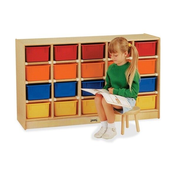 Jonti-Craft JontiCraft 0420JC, TRAY MOBILE CUBBIE, 48W X 15D X 29.5H, BIRCH - JNT0420JC