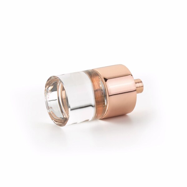 Schaub 7/8in City Lights Cabinet Knob Polished Rose Gold Finish - 74-PRG