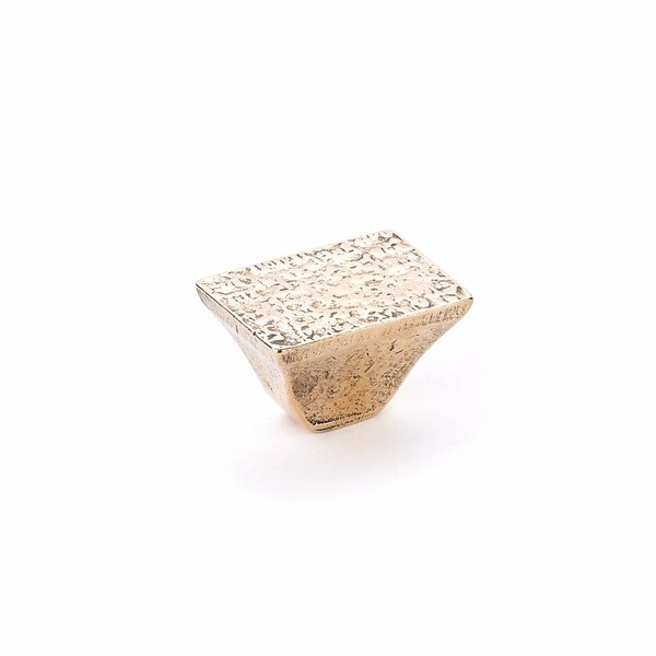 Schaub 1-1/4in Rectangle Vinci Cabinet Knob Natural Bronze Finish - 814-NB