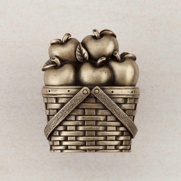 Acorn Mfg Artisan Collection Apple Basket Knob, Antique Brass - DQAAP