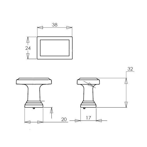 Richelieu Mirabel Collection 1 1/2 in (38 mm) x 15/16 in (24 mm) Polished Nickel Transitional Cabinet Knob - BP79538180
