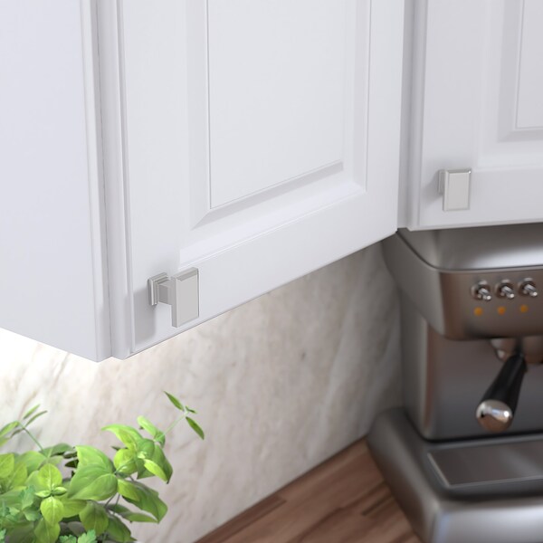 Richelieu Mirabel Collection 1 1/2 in (38 mm) x 15/16 in (24 mm) Polished Nickel Transitional Cabinet Knob - BP79538180