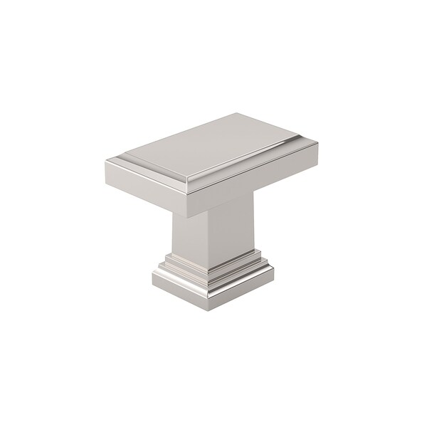 Richelieu Mirabel Collection 1 1/2 in (38 mm) x 15/16 in (24 mm) Polished Nickel Transitional Cabinet Knob - BP79538180