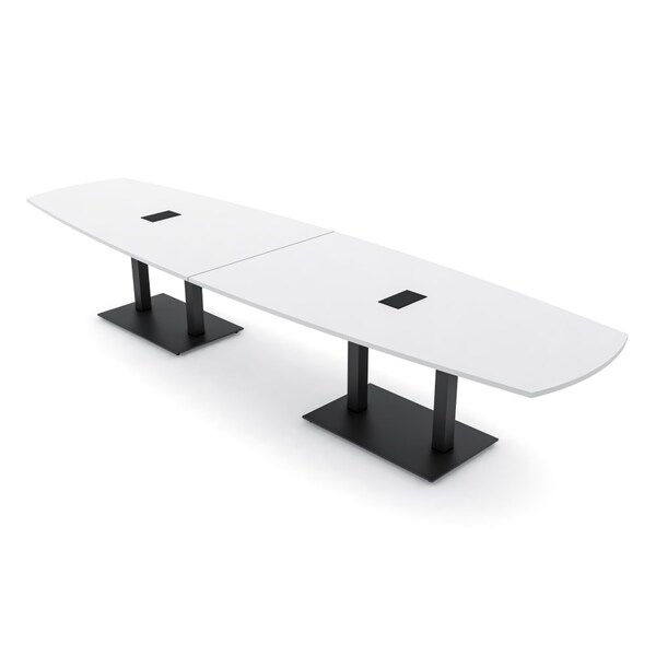 Skutchi Designs Arc Boat 45 in W, 168 in L, White - HAR-ABOT-48X168-DOU.BK-W960-EBLK