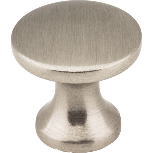 Elements By Hardware Resources 1" Diameter Satin Nickel Slade Cabinet Mushroom Knob - 3915-SN