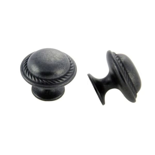 Crown 1-1/5" Rope Cabinet Knob Weathered Black Finish - CHK81784DACM