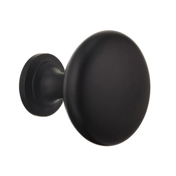 Amerock Amerock 25PK53005FB 1.25 in. Allison Value Flat Black Cabinet Knob - Pack of 25 - 25PK53005FB