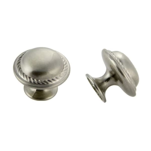 Crown 1-1/5" Rope Cabinet Knob Satin Nickel Finish - CHK81784SN