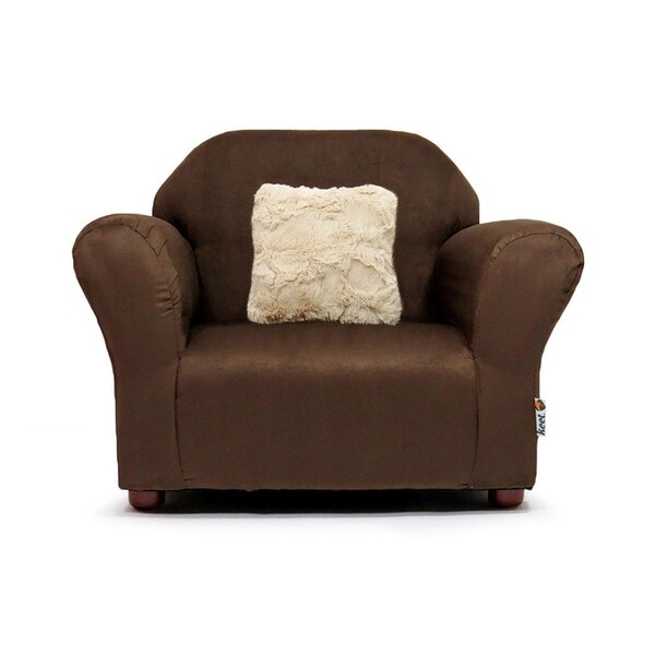 Kd Gabinete Plush  Children's Chair Brown, with accent pillow - KD2581409