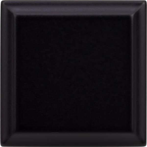 Designperfect 1-3/16 Overall Length Square Cabinet Knob, Matte/Flat Black, 10PK - DPA10S54KBLK