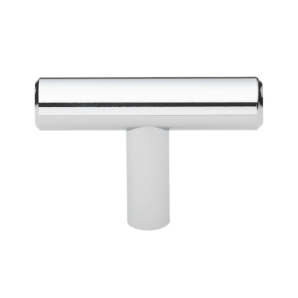 Gliderite Hardware 2 in. Solid Steel Polished Chrome Cabinet T-Knob - 5002-T-PC, 5PK - 5002-T-PC-5