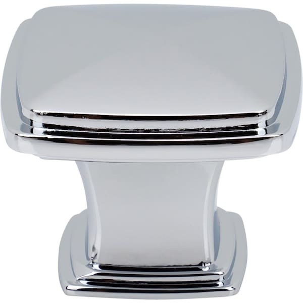 Designperfect 1-3/16 Overall Length Square Cabinet Knob, Polished Chrome, 10PK - DPA10S77KPC