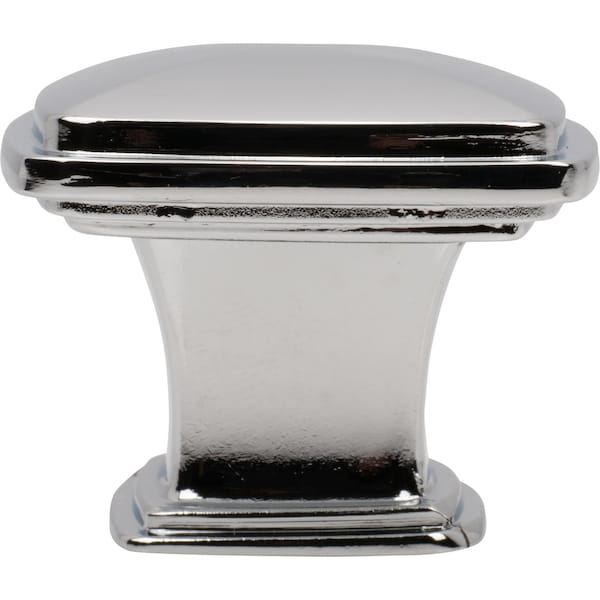 Designperfect 1-3/16 Overall Length Square Cabinet Knob, Polished Chrome, 10PK - DPA10S77KPC