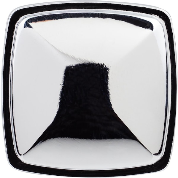Designperfect 1-3/16 Overall Length Square Cabinet Knob, Polished Chrome, 10PK - DPA10S77KPC