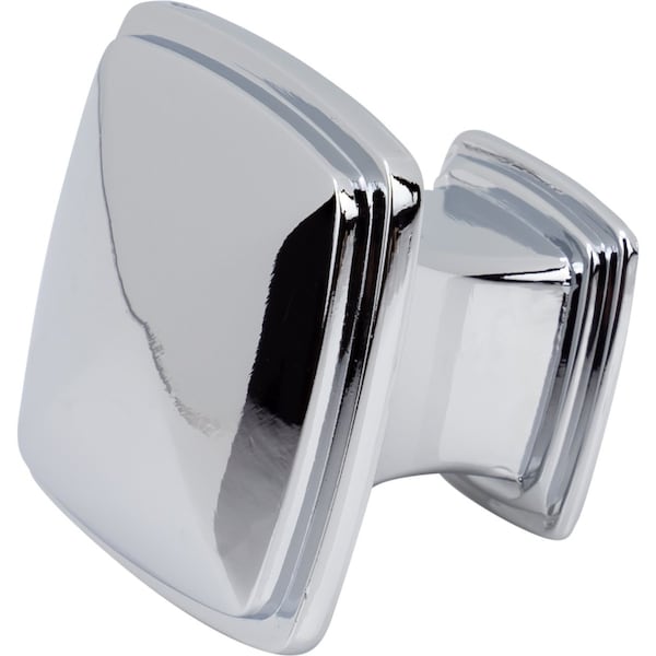 Designperfect 1-3/16 Overall Length Square Cabinet Knob, Polished Chrome, 10PK - DPA10S77KPC