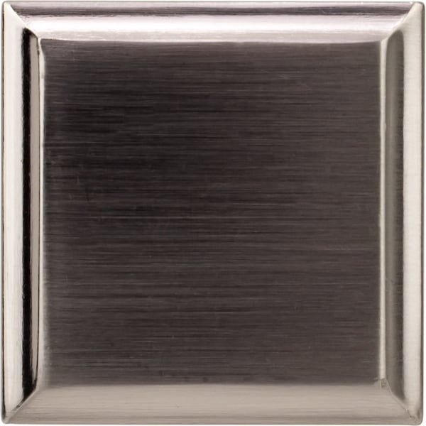 Designperfect 1-3/16 Overall Length Square Cabinet Knob, Brushed Satin Nickel - DPA-S54KSNB