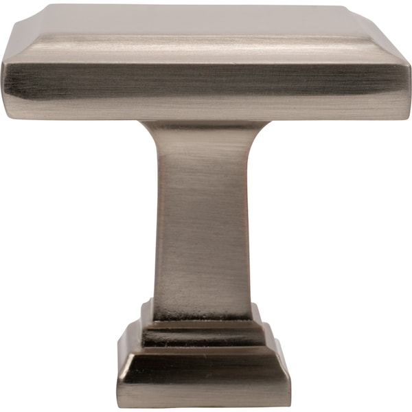 Designperfect 1-3/16 Overall Length Square Cabinet Knob, Brushed Satin Nickel - DPA-S54KSNB