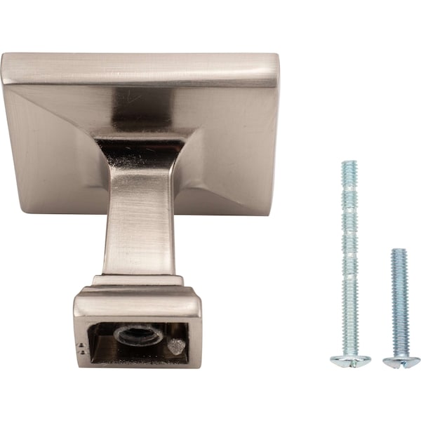 Designperfect 1-3/16 Overall Length Square Cabinet Knob, Brushed Satin Nickel - DPA-S54KSNB