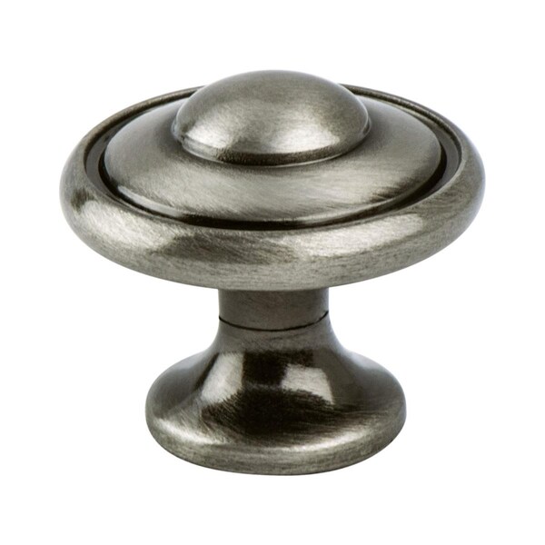 Berenson 1.187 in. dia. Euro Traditions Knob with Brushed Black Nickel - 2921-1BBN-P